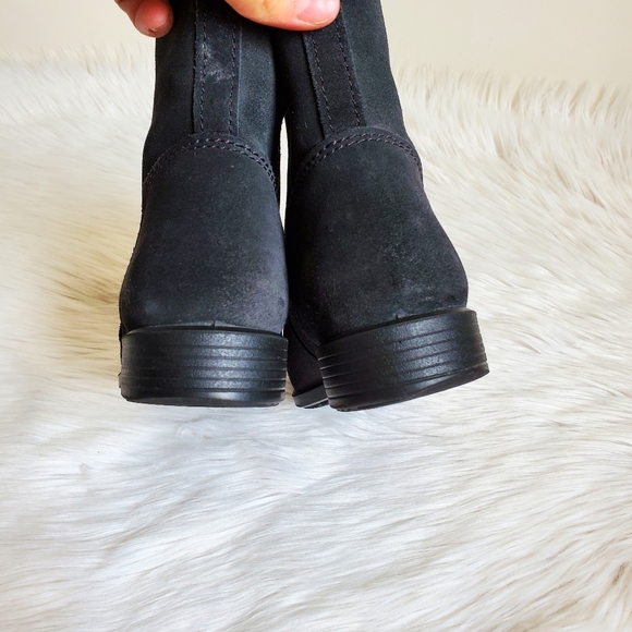 Ecco touch 15 black suede leather boots - Picture 7 of 12